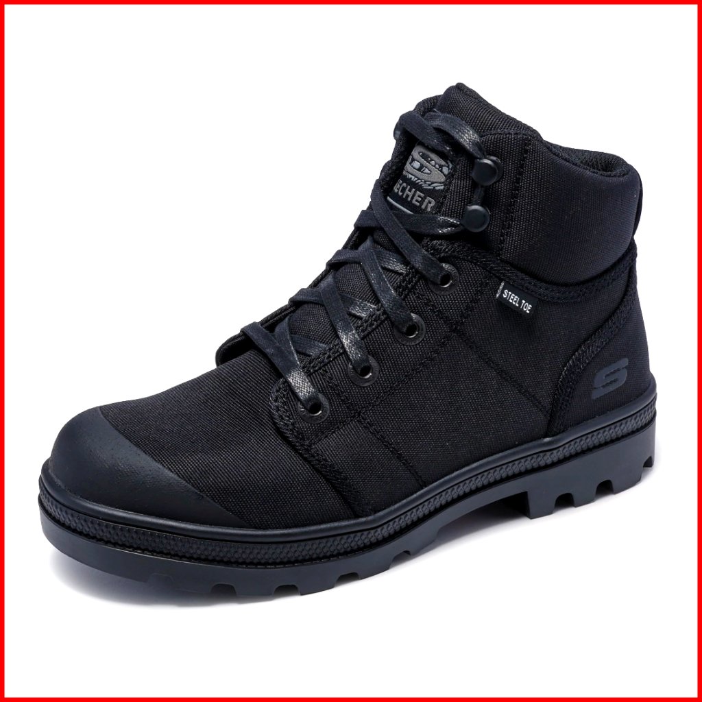 Steel Toe Work Boots Slip Resistant Lace Up Safety Women's